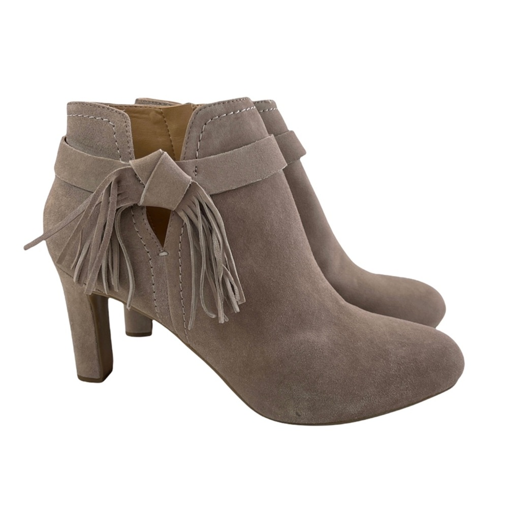 Franco Sarto Harrah Suede Tassel Ankle Boots Size 11M - Picture 2 of 15